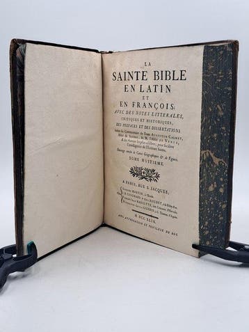[BIBLE DE VENCE-Tome VIII] - Dom Augustin Calmet - La Sainte, Antiek en Kunst