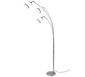 Trio DAVOS vloerlamp | E14 Fitting | chroom met wit | Ø 12 c, Verzenden