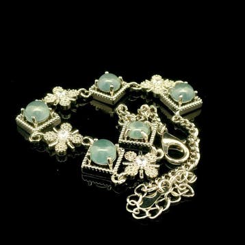 Jade - Roestvrijstalen jadeiet armband – 5