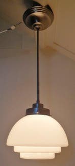 Lampe - Opaline - style Art déco, Antiek en Kunst