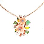 Zonder minimumprijs - Halsketting Zilver Smaragd -, Handtassen en Accessoires, Kettingen, Nieuw