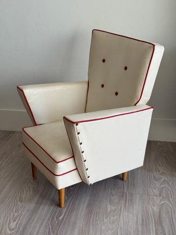 Fauteuil - Synthetisch leder - Vintage Fauteuil – Engeland,