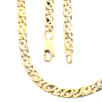 Tricolor gouden herenketting., Ophalen of Verzenden