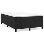 vidaXL Boxspring met matras fluweel zwart 120x190 cm, Verzenden, Nieuw