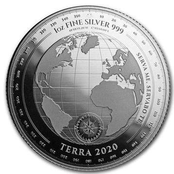 Tokelau. 5 Dollars 5 x 2020 1 oz $5 NZD Tokelau Silver Terra