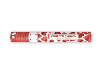 Confetti Kanon Hartjes Rood 40cm, Verzenden