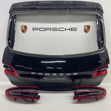 Porsche Macan I ORIGINELE achterklep met achterlichten set, Ophalen, Gebruikt, Achterklep, Porsche