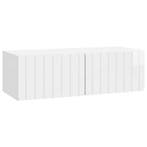 vidaXL Wandmontage TV-kast Hoogglans Wit 98 x 41 x 30 cm, Huis en Inrichting, Kasten |Televisiemeubels, Verzenden, Nieuw