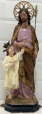 El Arte Cristiano de OLOT - sculptuur, San José con niño -