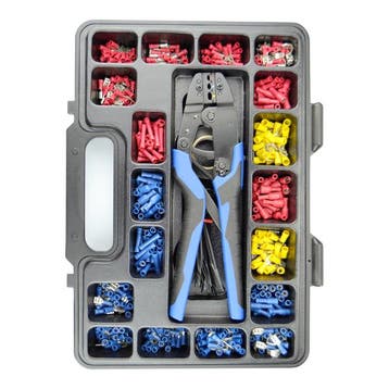 Assortimentsdoos Kabelschoenen + Krimptang PRO | 552-delig, Verzenden, Nieuw
