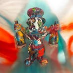 michele socionovo - Zio Paperone Amour Abstrait, Antiquités & Art, Art | Peinture | Moderne