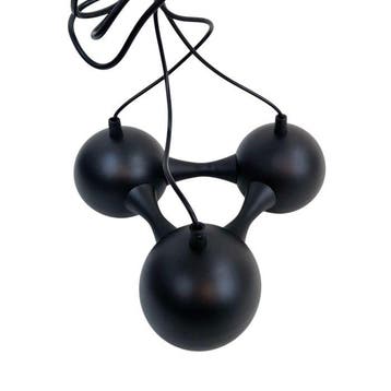 K-FAB - Plafondlamp - Clarence 3-Lights hanglamp - zwart -