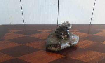P. Chenet - Figuur - Kikker - Brons, Antiquités & Art