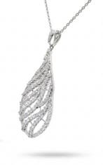 Collier - 14 carats Or blanc - 0.95ct. tw. Diamant, Nieuw