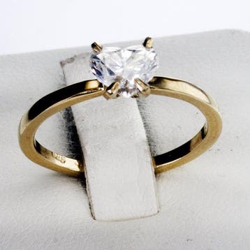 Verlovingsring - 14 karaat Geel goud - 0.91ct. tw. Diamant