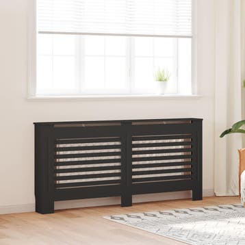 vidaXL Radiatorombouw 172x19x81,5 cm MDF zwart, Verzenden, Nieuw