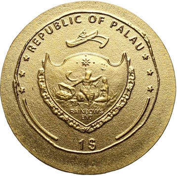 Palau. 1 Dollar 2009, Gold Aureus Emperor Julius Cesar