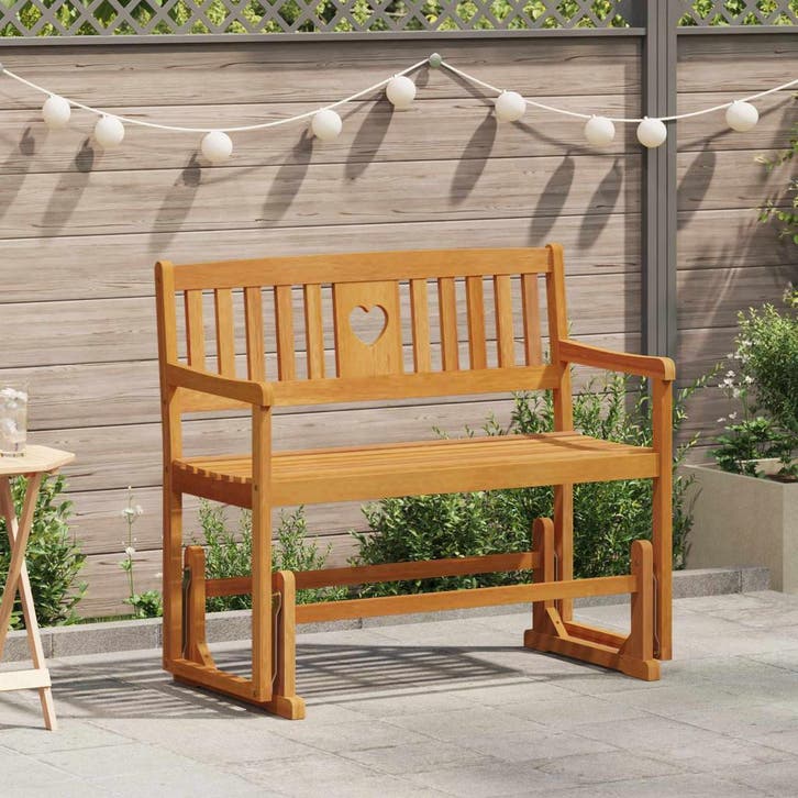 vidaXL Tuin Schommelbank Naturel 110 x 59 x 97 cm Massief, Tuin en Terras, Tuinsets en Loungesets, Nieuw, Verzenden