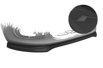 Cup spoilerlip met ABE voor Fiat Panda 3 (Type 312/319) CSL7, Autos : Pièces & Accessoires, Carrosserie & Tôlerie, Verzenden
