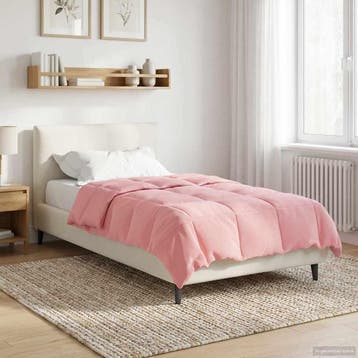 vidaXL Volledig Jaar Dekbed Gekwilt Roze 140 x 220 cm, Verzenden, Nieuw