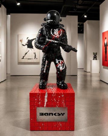 Daluxe Art - XL Banksy Spaceman Display