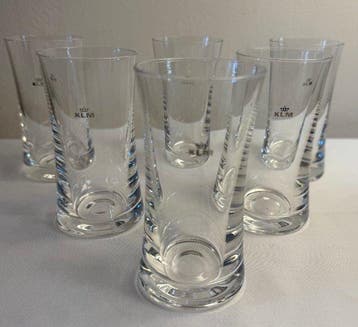 Marcel Wanders - Drinkglas - Glas - Set van zes glazen - KLM
