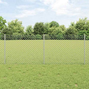 vidaXL gaashek met palen 10 x 0,8 m Gegalvaniseerd staal, Verzenden