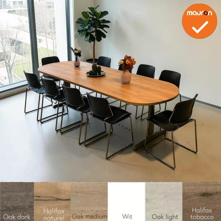 Ahrend vergadertafel - 300x100cm - Ovaal - bladkleur naar ke, Zakelijke goederen, Kantoor en Winkelinrichting | Kantoormeubilair en Inrichting