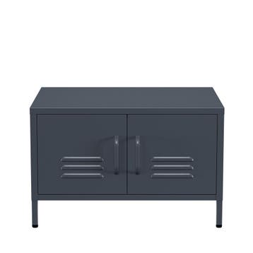 Lendo Online Salontafel Metaal 68x50x43,5 cm Antraciet, Verzenden