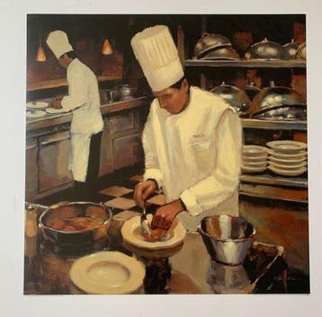 Myles Sullivan (After) - Bistro Cuisine - Gourmet Artprint -, Antiek en Kunst