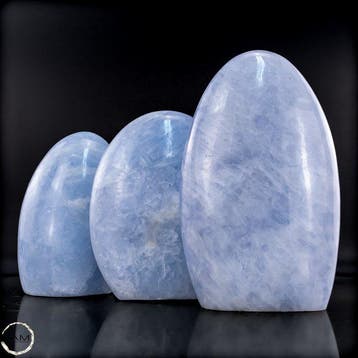 K2 Freiformen – Fascinerend trio met stralend blauwe