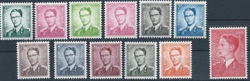 België 1954/1972 - Koning Boudewijn type Marchand : gewone, Gestempeld