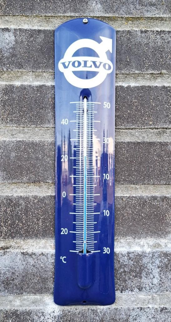 Emaille thermometer Volvo, Verzamelen, Merken en Reclamevoorwerpen, Verzenden