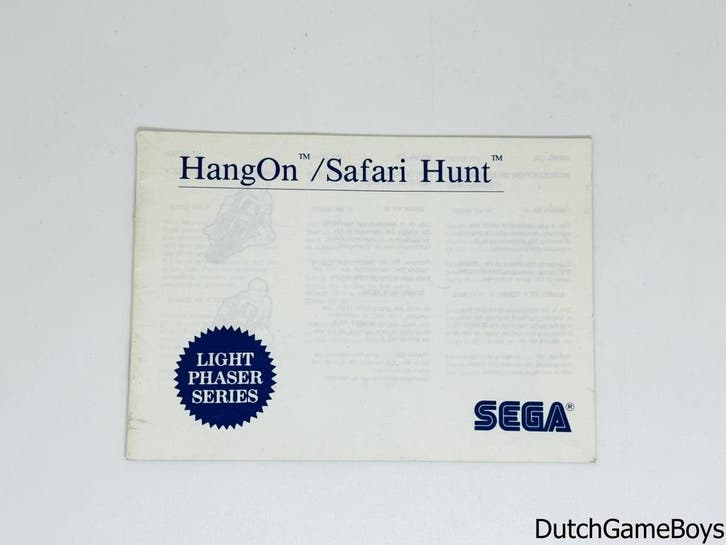Sega Master System - Hang On / Safari Hunt - Manual, Auto diversen, Handleidingen en Instructieboekjes, Verzenden