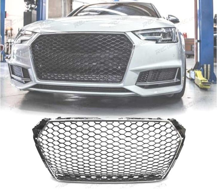 Calandre Pour Audi A4 B9 15-19 Look Rs Chromé Noir, Auto-onderdelen, Carrosserie, Verzenden