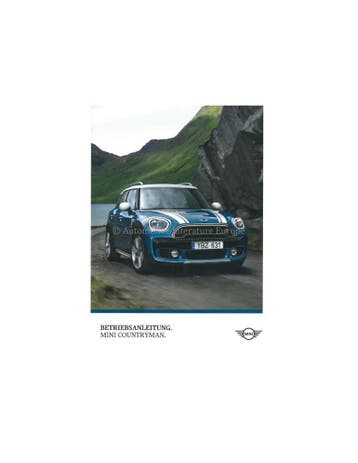 2019 MINI COUNTRYMAN INSTRUCTIEBOEKJE DUITS, Ophalen of Verzenden