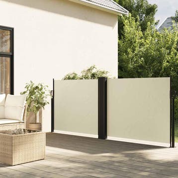 vidaXL Windscherm uittrekbaar 120x1000 cm crème, Verzenden