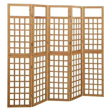 vidaXL Kamerscherm/trellis met 5 panelen 201,5x180 cm, Verzenden, Nieuw