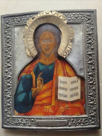 Icoon - Christus Pantokrator - Hout