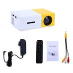 YG300 LED Projector - Mini Beamer Home Media Speler Geel, Verzenden