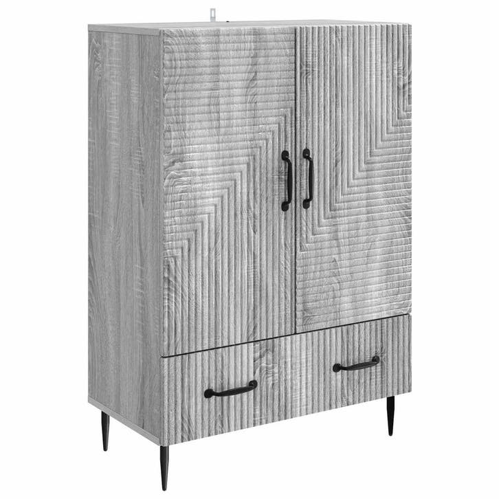 vidaXL Dressoir met lade Grijs sonoma 66 x 34,5 x 95 cm, Maison & Meubles, Armoires | Dressoirs, Envoi