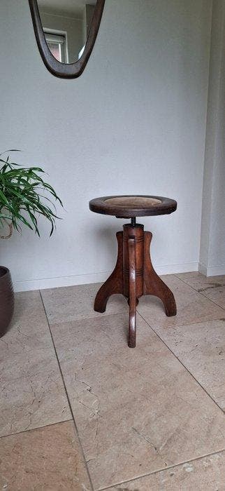 Kruk - Hout eiken - PIANOKRUK, Antiek en Kunst, Kunst | Designobjecten