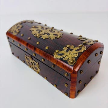 Cercueil - Boîte ancienne en bois dur chinoise avec du, Antiquités & Art