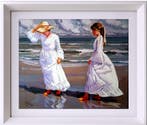 Joan Fuster Bonnin (1870-1943) - Jovenes en la Playa