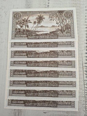 West-Samoa. - 8 x 5 Pounds - 2020 - Pick 15b (Zonder