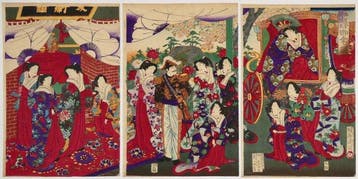 Toyohara Chikanobu /  (1838–1912) Keizerlijk bezoek aan