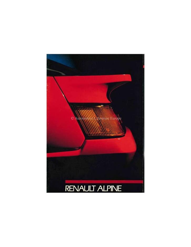 1988 ALPINE V6 TURBO BROCHURE FRANS, Livres, Autos | Brochures & Magazines