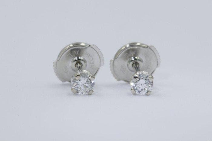 Zonder minimumprijs - Oorbellen - 18 karaat Witgoud -, Handtassen en Accessoires, Oorbellen