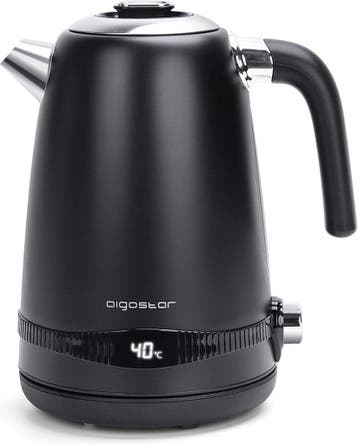 Waterkoker met temperatuurregeling - Retro - RVS - 1.7L - 22, Elektronische apparatuur, Waterkokers, Verzenden, Nieuw