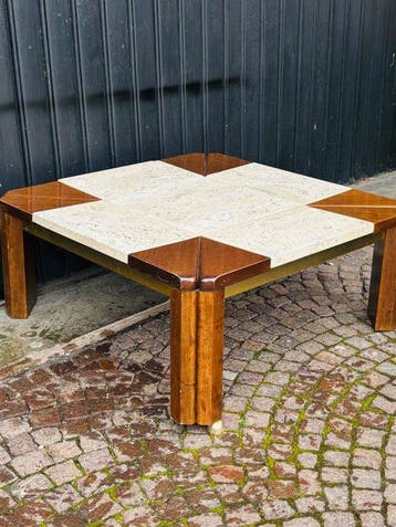 Table basse - Bois, Marbre